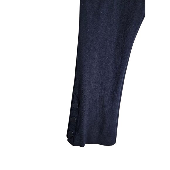 Cabi Womens Blue Crop Flare Button Accent Stretch Knit Trousers Pants Size 0 - Picture 6 of 9